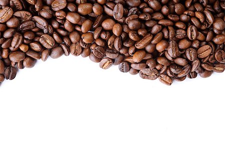 simsearch:400-06700189,k - aromatic coffee beans against a white background Stock Photo - Budget Royalty-Free & Subscription, Code: 400-07915073