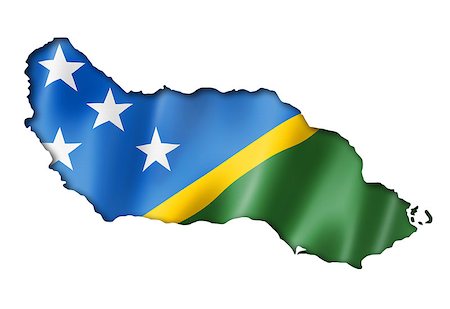 solomon islands - Solomon Islands flag map, three dimensional render, isolated on white background Foto de stock - Super Valor sin royalties y Suscripción, Código: 400-07915517