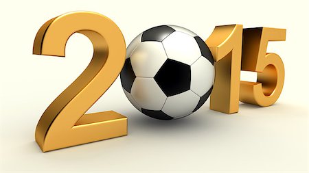 dengess (artist) - Year 2015 with soccer ball on the white background Stock Photo - Budget Royalty-Free & Subscription, Code: 400-07915916