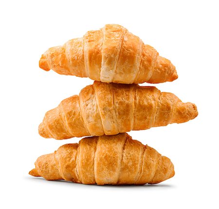 simsearch:400-05704821,k - pile of fresh and delicious croissants on a white background Foto de stock - Super Valor sin royalties y Suscripción, Código: 400-07915990