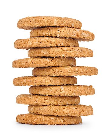 simsearch:400-04093610,k - stack of cookies  isolated white Stock Photo - Budget Royalty-Free & Subscription, Code: 400-07916021