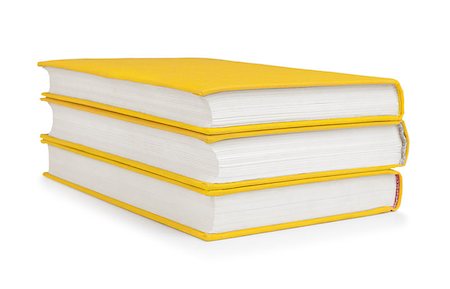 simsearch:400-05389006,k - stack of vintage books in a yellow cover on a white background Foto de stock - Super Valor sin royalties y Suscripción, Código: 400-07916034