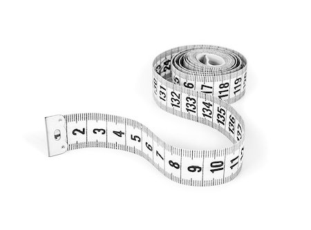 simsearch:400-05292979,k - white measuring tape on an isolated white background Photographie de stock - Aubaine LD & Abonnement, Code: 400-07916064