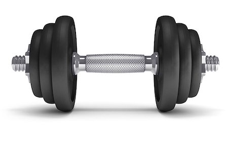 simsearch:400-06208099,k - Big black dumbells over white background Photographie de stock - Aubaine LD & Abonnement, Code: 400-07916112