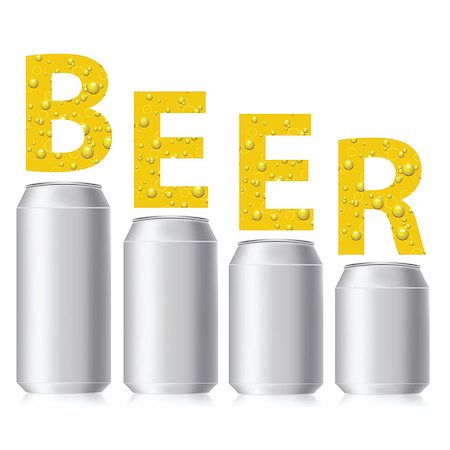 simsearch:400-07828997,k - colorful illustration with beer cans on a white  background Stock Photo - Budget Royalty-Free & Subscription, Code: 400-07916565