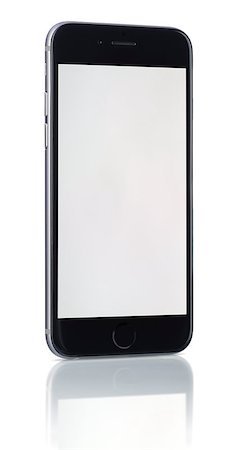 simsearch:400-08020715,k - new Smartphone with blank screen on white background Stockbilder - Microstock & Abonnement, Bildnummer: 400-07917090