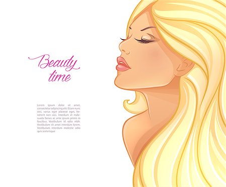 simsearch:400-07427415,k - Vector illustration of Beautiful blond woman image Photographie de stock - Aubaine LD & Abonnement, Code: 400-07917240