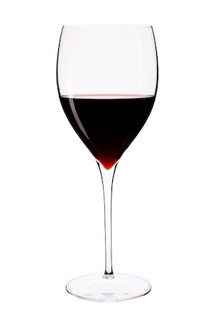 simsearch:400-07772886,k - Elegant crystal wine glass with red wine isolated on white background with clipping path. Stock Photo - Budget Royalty-Free & Subscription, Code: 400-07917599
