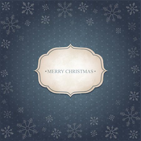 Christmas vintage background with snowflakes Photographie de stock - Aubaine LD & Abonnement, Code: 400-07917767