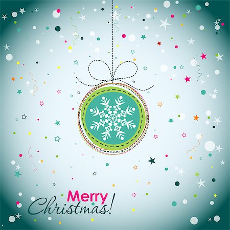 scrapbook cards christmas - Template Christmas greeting card, vector illustration Photographie de stock - Aubaine LD & Abonnement, Code: 400-07917883