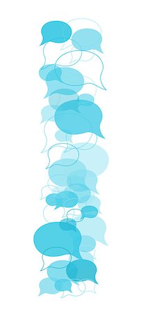 screaming bubble - column created from blue speak bubbles, vector Stock Photo - Budget Royalty-Free & Subscription, Code: 400-07917936