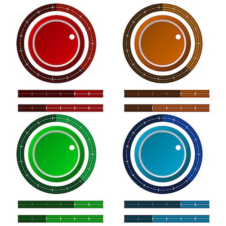 simsearch:400-04824718,k - Set of colored vector icons for adjustment or control scale on white background. Stock Photo - Budget Royalty-Free & Subscription, Code: 400-07918372