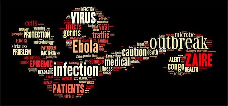 seiksoon (artist) - Ebola virus pictogram with red and white color wordings on dark background Stockbilder - Microstock & Abonnement, Bildnummer: 400-07918600