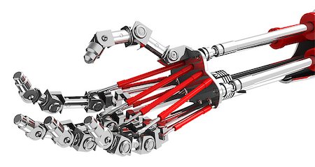 robotic hands - 3d generated picture of a robotic hand Stock Photo - Budget Royalty-Free & Subscription, Code: 400-07918745