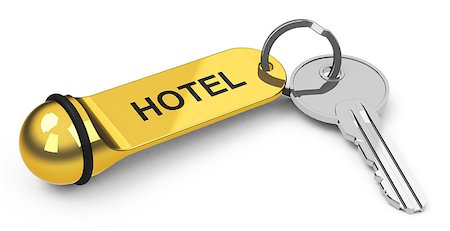 3d generated picture of a hotel key Stock Photo - Budget Royalty-Free & Subscription, Code: 400-07918804