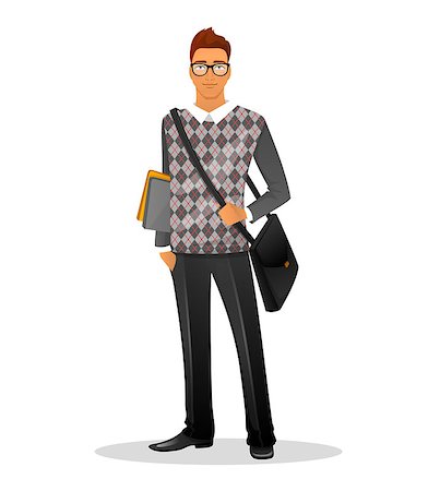 Vector illustration of Fashion man character image Photographie de stock - Aubaine LD & Abonnement, Code: 400-07918863