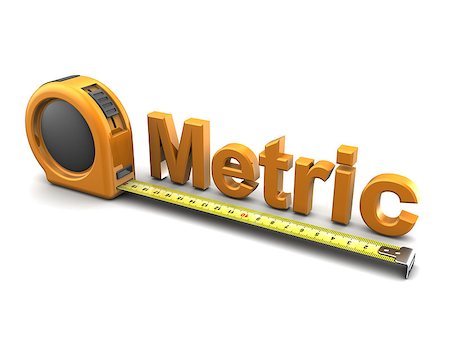 simsearch:400-07919463,k - 3d illustration of tape meter and text metric, over white background Stock Photo - Budget Royalty-Free & Subscription, Code: 400-07919466