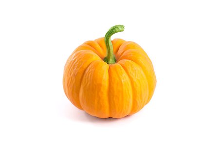 simsearch:400-05714074,k - Small decorative orange pumpkin, isolated on white background Foto de stock - Royalty-Free Super Valor e Assinatura, Número: 400-07919490