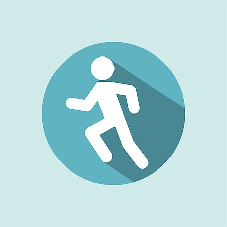 Man running icon. Racing Jogging Running Walking. Stock Photo - Budget Royalty-Free & Subscription, Code: 400-07919533