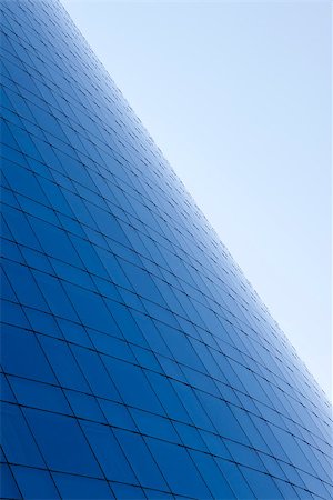 photojope (artist) - Blue glass windows building facade and sky background. Fotografie stock - Microstock e Abbonamento, Codice: 400-07919583