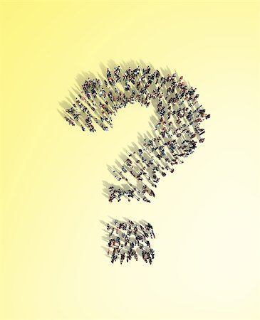 simsearch:400-06952074,k - Large group of people with questions, thinking concept, or quest for answers on a white background. Fotografie stock - Microstock e Abbonamento, Codice: 400-07919648