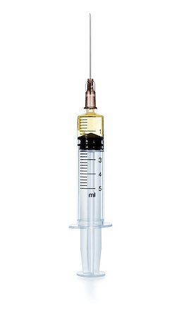 syringe with medicine isolated on white background Stock Photo - Budget Royalty-Free & Subscription, Code: 400-07919692