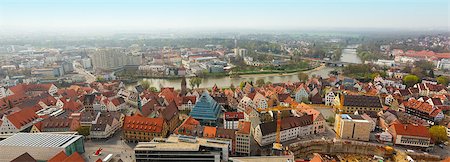 panoramic view from Ulm Munster church, Germany Photographie de stock - Aubaine LD & Abonnement, Code: 400-07919749