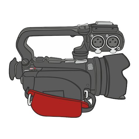 simsearch:400-04121146,k - fully editable vector illustration of isolated video camera Photographie de stock - Aubaine LD & Abonnement, Code: 400-07919816