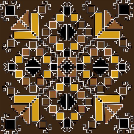 Ethnic motif in brown tones Foto de stock - Super Valor sin royalties y Suscripción, Código: 400-07924008