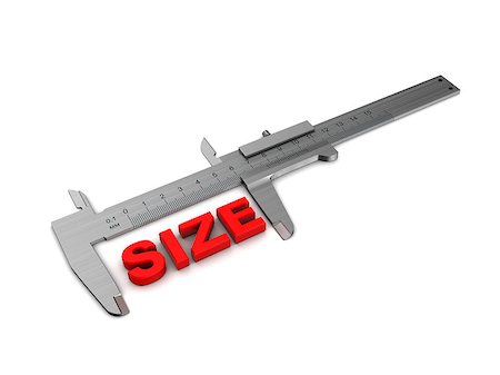simsearch:400-07919463,k - 3d illustration of caliper and size sign Stock Photo - Budget Royalty-Free & Subscription, Code: 400-07924312