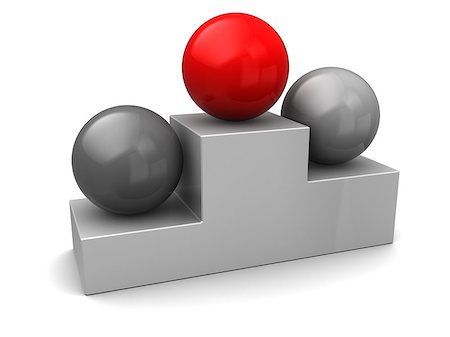 simsearch:400-08708838,k - 3d illustration of three balls, competition concept Photographie de stock - Aubaine LD & Abonnement, Code: 400-07924320