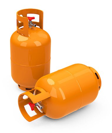 3d generated picture of two orange gas bottles Stock Photo - Budget Royalty-Free & Subscription, Code: 400-07924567