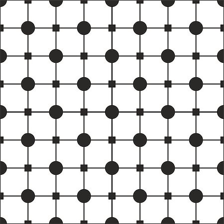 Tile black and white vector pattern or simple geometric background wallpaper Stock Photo - Budget Royalty-Free & Subscription, Code: 400-07924647