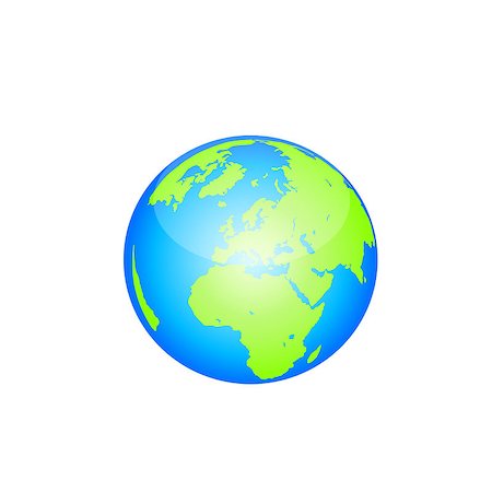 Globe on white background. Vector Illustration 10 eps. Photographie de stock - Aubaine LD & Abonnement, Code: 400-07924998