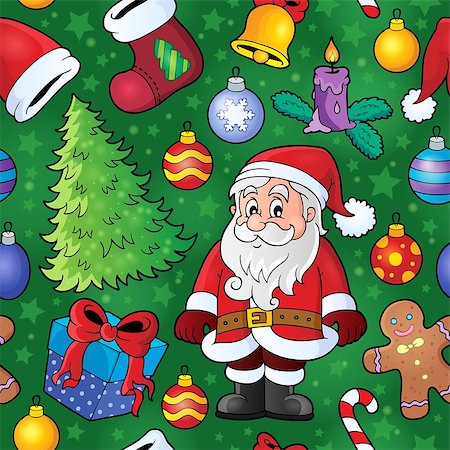simsearch:400-08343929,k - Christmas seamless background 8 - eps10 vector illustration. Foto de stock - Super Valor sin royalties y Suscripción, Código: 400-07925024