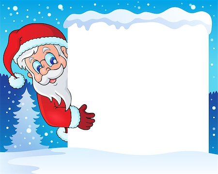 simsearch:400-04144529,k - Frame with Santa Claus theme 4 - eps10 vector illustration. Fotografie stock - Microstock e Abbonamento, Codice: 400-07925042