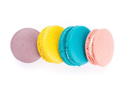 simsearch:400-06564979,k - Colorful macaron cookies. Isolated on white background Stock Photo - Budget Royalty-Free & Subscription, Code: 400-07925243