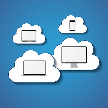 simsearch:400-08402695,k - Abstract Cloud Computing Concept Vector Illustration. EPS10 Stock Photo - Budget Royalty-Free & Subscription, Code: 400-07925439