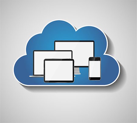simsearch:400-08402695,k - Abstract Cloud Computing Concept Vector Illustration. EPS10 Stock Photo - Budget Royalty-Free & Subscription, Code: 400-07925440