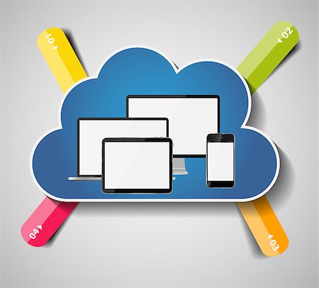 simsearch:400-08402695,k - Abstract Cloud Computing Concept Vector Illustration. EPS10 Stock Photo - Budget Royalty-Free & Subscription, Code: 400-07925441