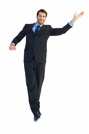 simsearch:400-06795988,k - Happy businessman well dressed with arms out on white background Foto de stock - Super Valor sin royalties y Suscripción, Código: 400-07929908