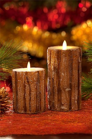 simsearch:400-07920008,k - electric christmas candles in atmospheric light Fotografie stock - Microstock e Abbonamento, Codice: 400-07920007