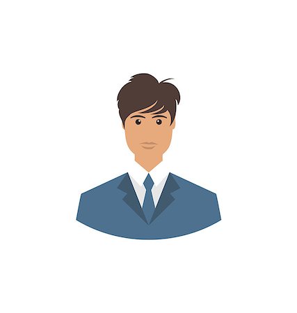 simsearch:400-08649785,k - Front face portrait avatar office employee in business costume  - vector Stock Photo - Budget Royalty-Free & Subscription, Code: 400-07920265