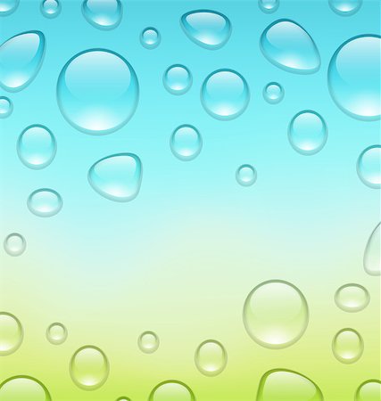 simsearch:649-07736870,k - Illustration water abstract background with drops, place for your text - vector Foto de stock - Royalty-Free Super Valor e Assinatura, Número: 400-07920277