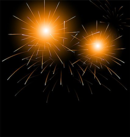 simsearch:400-07213298,k - Illustration Christmas dark background with fireworks - vector Photographie de stock - Aubaine LD & Abonnement, Code: 400-07920284
