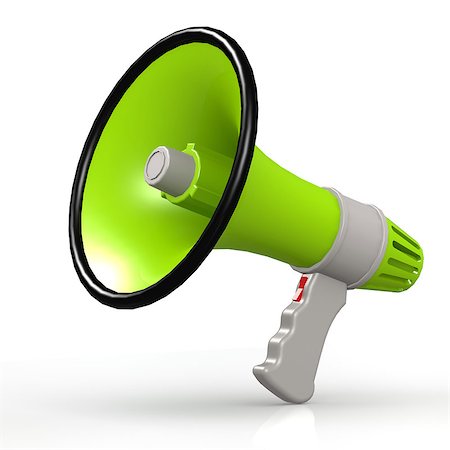 simsearch:400-09223567,k - Isolated green megaphone Stock Photo - Budget Royalty-Free & Subscription, Code: 400-07920667