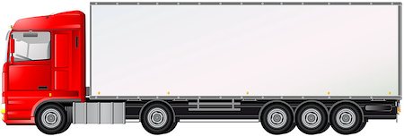 isolated red truck on white background with space for text Stock Photo - Budget Royalty-Free & Subscription, Code: 400-07920776