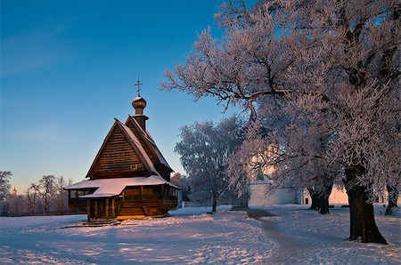 simsearch:400-07090264,k - Wooden church in Suzdal Kremlin in the evening sun rays. Russia. Stock Photo - Budget Royalty-Free & Subscription, Code: 400-07920925