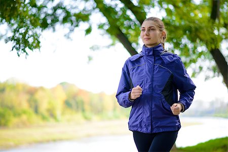 simsearch:400-07509642,k - Young Beautiful Woman Running in the Autumn Park. Active Lifestyle Stock Photo - Budget Royalty-Free & Subscription, Code: 400-07921075