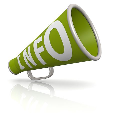 simsearch:400-09223567,k - Green info megaphone Stock Photo - Budget Royalty-Free & Subscription, Code: 400-07921103